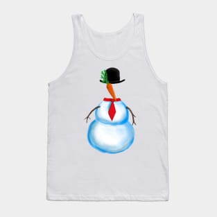 Surrealist Style Snowman Tank Top